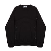 CREWNECK SWEATSHIRT WITH KANGAROO POCKET Kids Black CREWNECK SWEATSHIRT WITH KANGAROO POCKET Kids Black