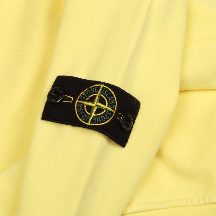 CREWNECK SWEATSHIRT WITH LOGO PATCH Kid Lemon