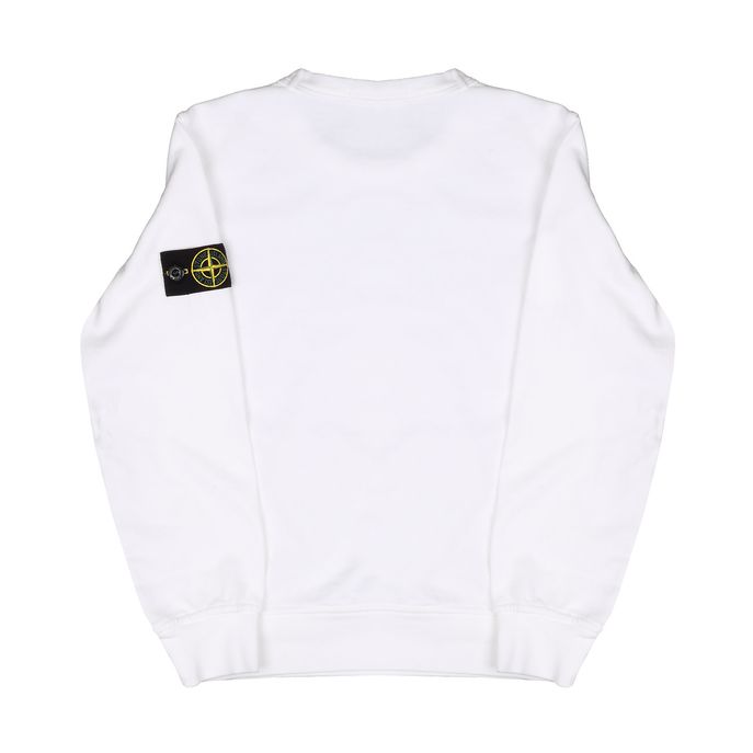 CREWNECK SWEATSHIRT WITH LOGO PATCH Kids White