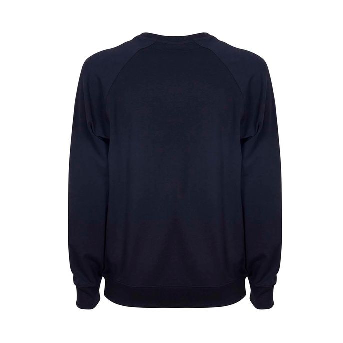 CREWNECK SWEATSHIRT WITH RAGLAN SLEEVE Man Blue