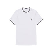 CREWNECK T-SHIRT WITH CONTRASTING INSERTS Man White CREWNECK T-SHIRT WITH CONTRASTING INSERTS Man White