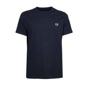 CREWNECK T-SHIRT WITH EMBROIDERED LOGO Man Blue CREWNECK T-SHIRT WITH EMBROIDERED LOGO Man Blue