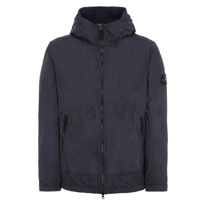 CRINCLE JACKET Man Navy Blue