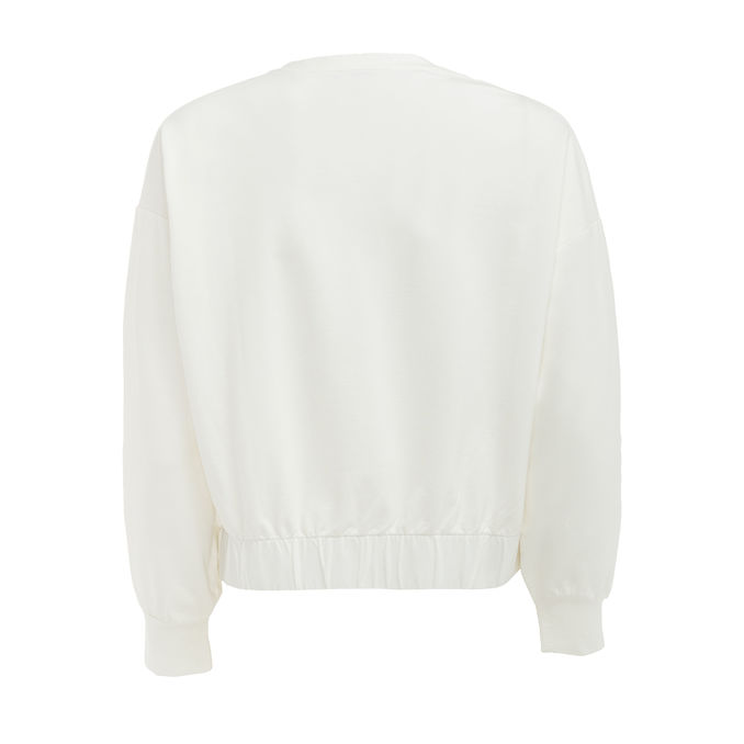 CROP SWEATSHIRT Woman Ecru