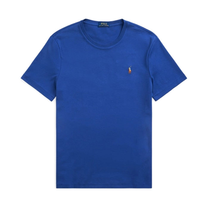 CUSTOM SLIM FIT T-SHIRT IN COTTON Man Beach Royal