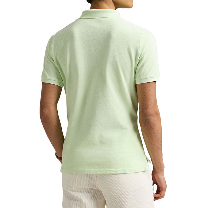 CUSTOM SLIM MINERAL-DYED MESH POLO SHIRT