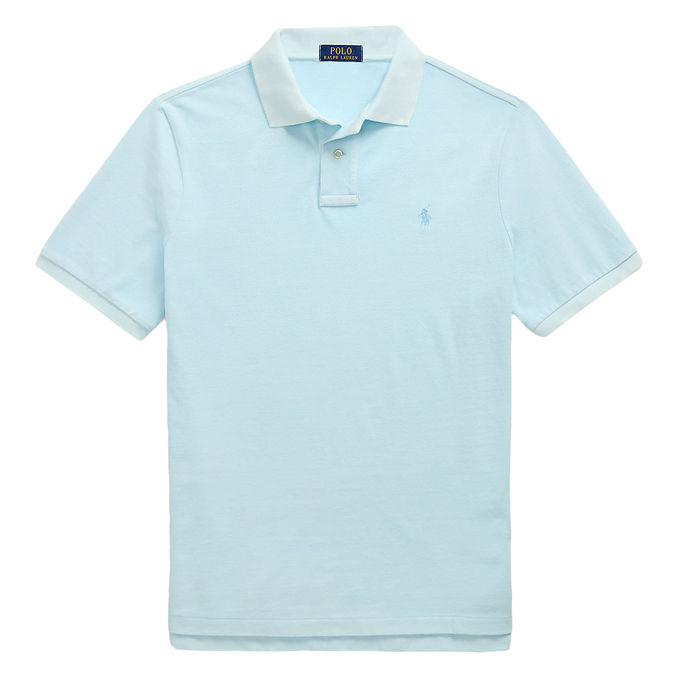 CUSTOM SLIM MINERAL-DYED MESH POLO SHIRT
