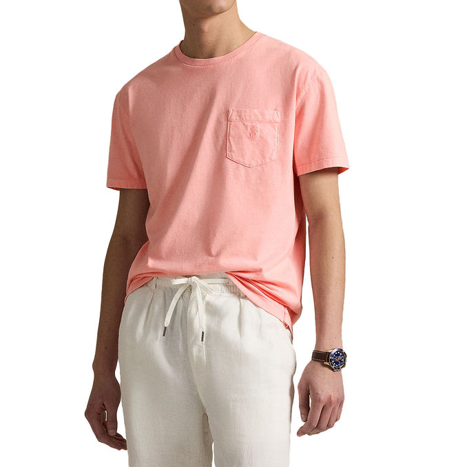 CUSTOM SLIM MINERAL-DYED POCKET T-SHIRT
