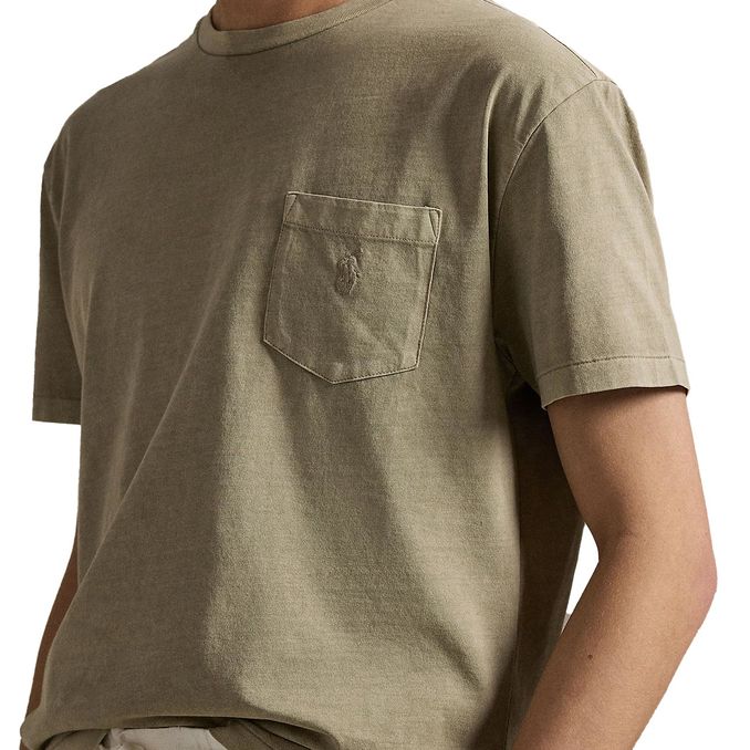 CUSTOM SLIM MINERAL-DYED POCKET T-SHIRT