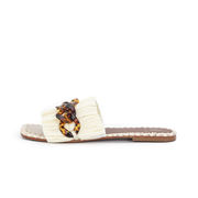 DANATA SANDALS WITH GOLD CHAIN Woman Wheat DANATA SANDALS WITH GOLD CHAIN Woman Wheat