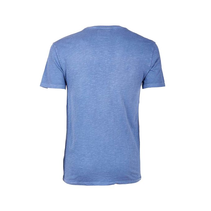 DELAVE' CUSTOM SLIM T-SHIRT WITH POCKET  Man Carson Blue