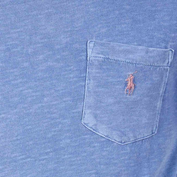 DELAVE' CUSTOM SLIM T-SHIRT WITH POCKET  Man Carson Blue