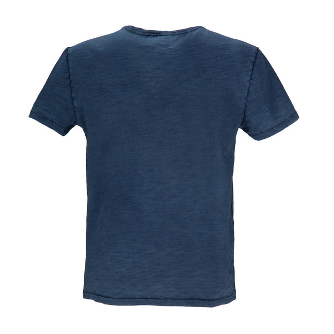DELAVE' CUSTOM SLIM T-SHIRT WITH POCKET Man Navy