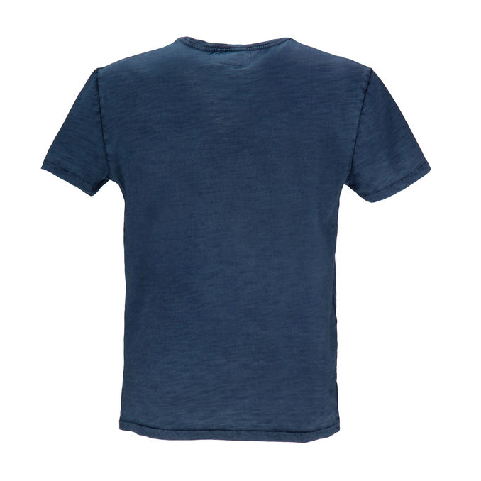 DELAVE' CUSTOM SLIM T-SHIRT WITH POCKET Man Navy