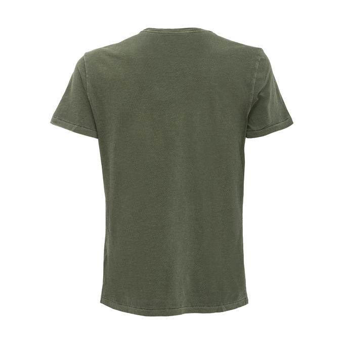 DELAVE' CUSTOM SLIM T-SHIRT WITH POCKET Man Olive