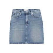 DENIM HR A-LINE MINI SKIRT Woman Medium denim DENIM HR A-LINE MINI SKIRT Woman Medium denim