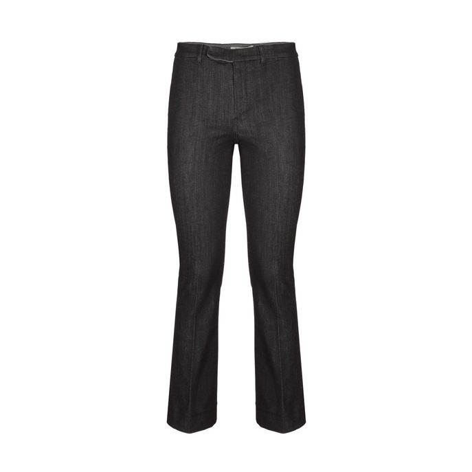 DENIM TROUSERS IN STRETCH COTTON Woman Black