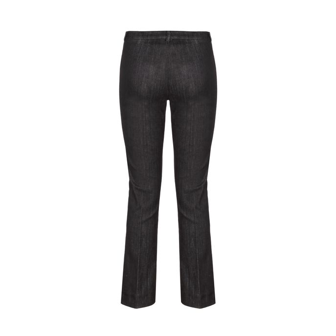 DENIM TROUSERS IN STRETCH COTTON Woman Black