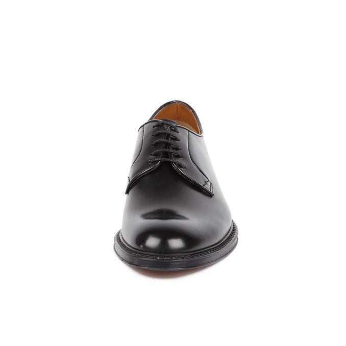 DERBY LEATHER SHOES Man Black