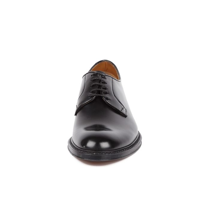 DERBY LEATHER SHOES Man Black
