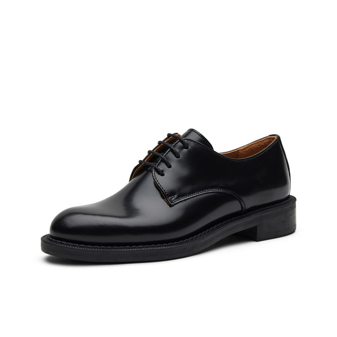 DERBY LEATHER SHOES Women Black