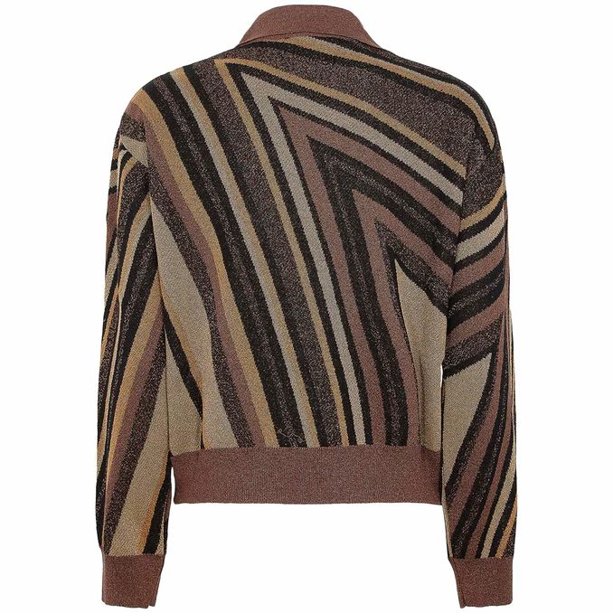 DIAGONAL STRIPE KNIT POLO