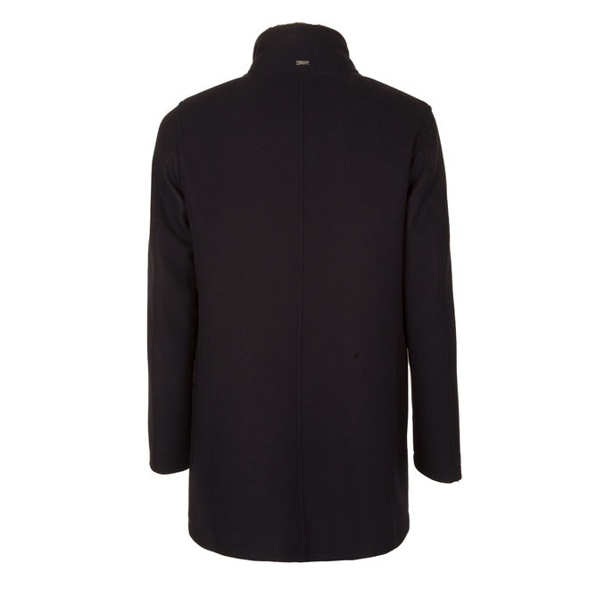 DIAGONAL WOOL COAT Man Dark Blue