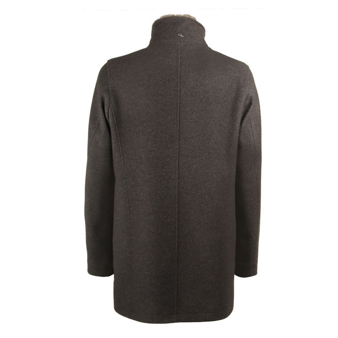 DIAGONAL WOOL COAT Man Grey
