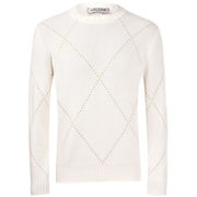 DIAMOND-PATTERNED CREW NECK SWEATER DIAMOND-PATTERNED CREW NECK SWEATER