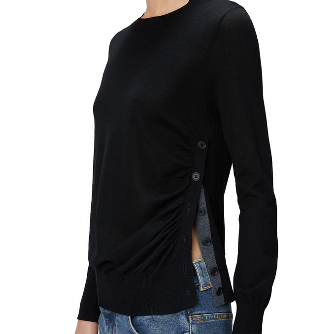 DIRASPATURA KNIT 100% WOOL Women Black Limousine