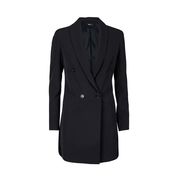 DOUBLE BREASTED DRESS JACKET IN TECHNICAL FABRIC Woman Black DOUBLE BREASTED DRESS JACKET IN TECHNICAL FABRIC Woman Black
