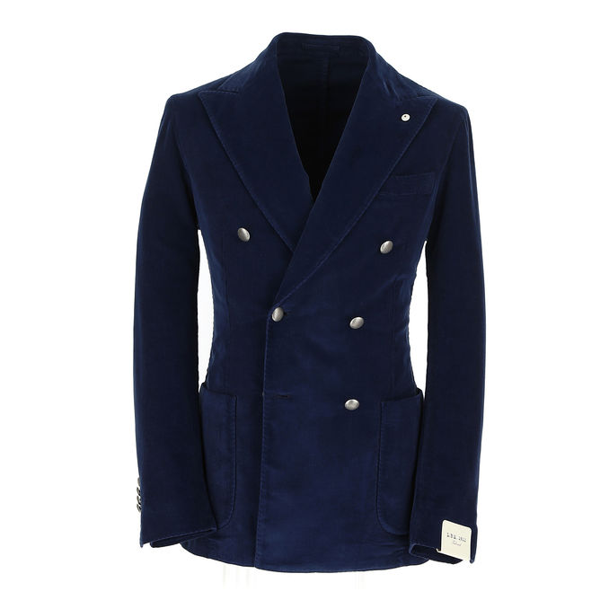 DOUBLE BREASTED JACKET Man Bluette