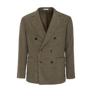 DOUBLE-BREASTED JACKET Man Tobacco DOUBLE-BREASTED JACKET Man Tobacco