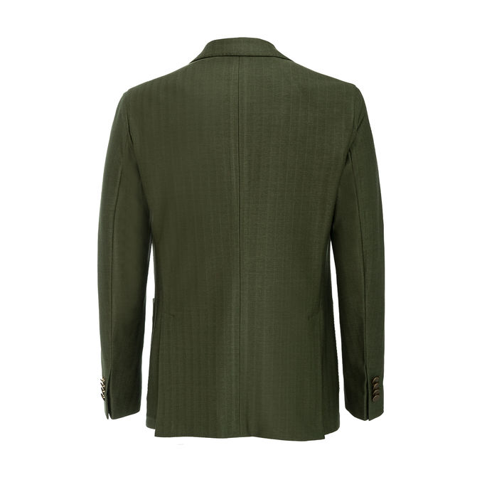 DOUBLE-BREASTED JACKET WITH GOLD BUTTONS Man Military Green