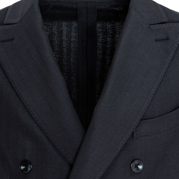 DOUBLE-BREASTED JERSEY RESCA JACKET Man Blue