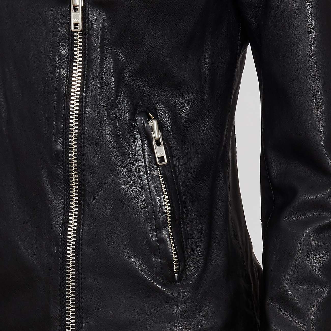 Double Breasted Leather Jacket Mens