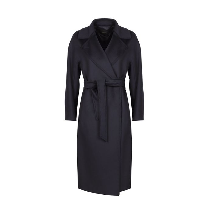 MAX MARA WEEKEND DOUBLE BREASTED RESINA COAT WITH BELT Woman Blue ...