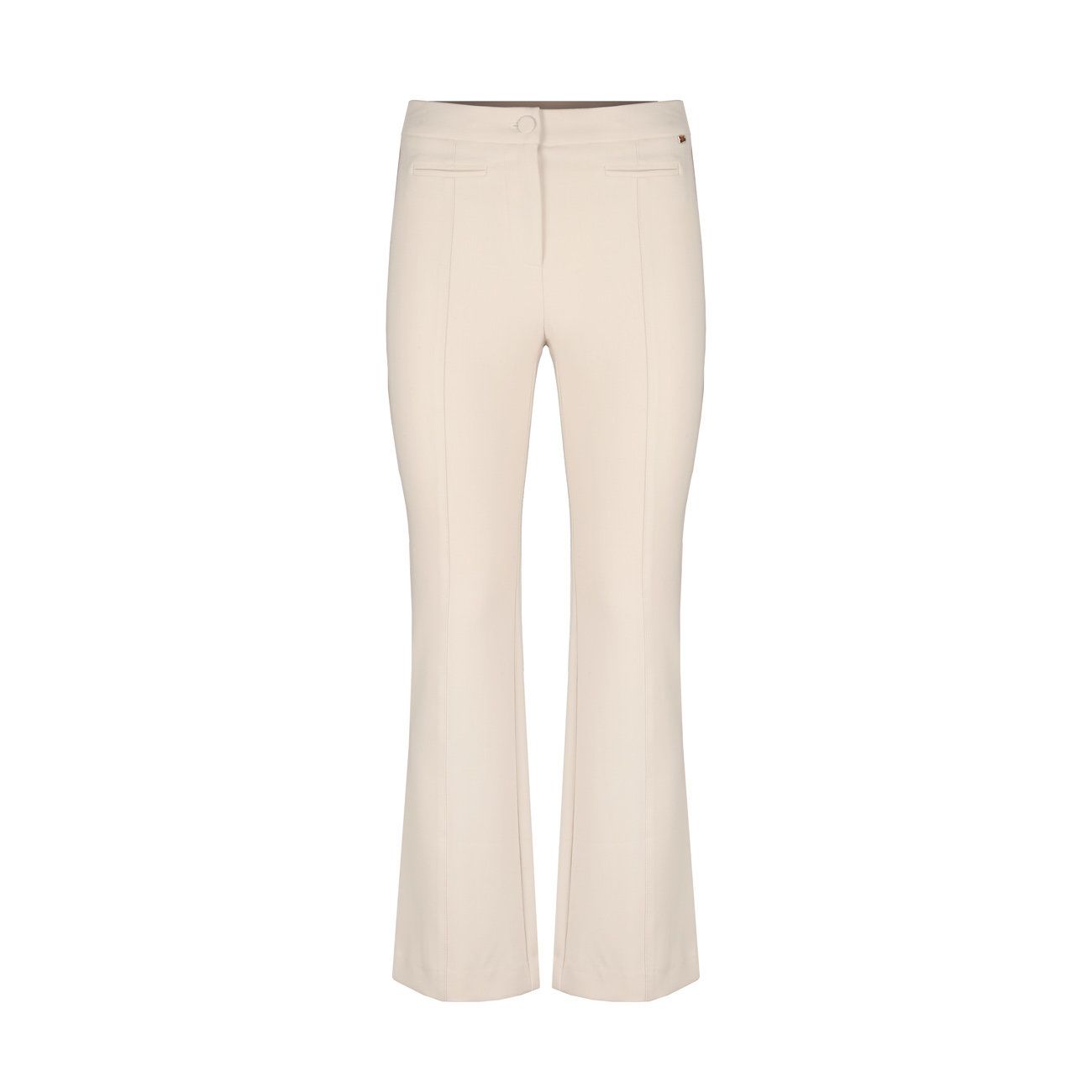 ladies cream silk trousers