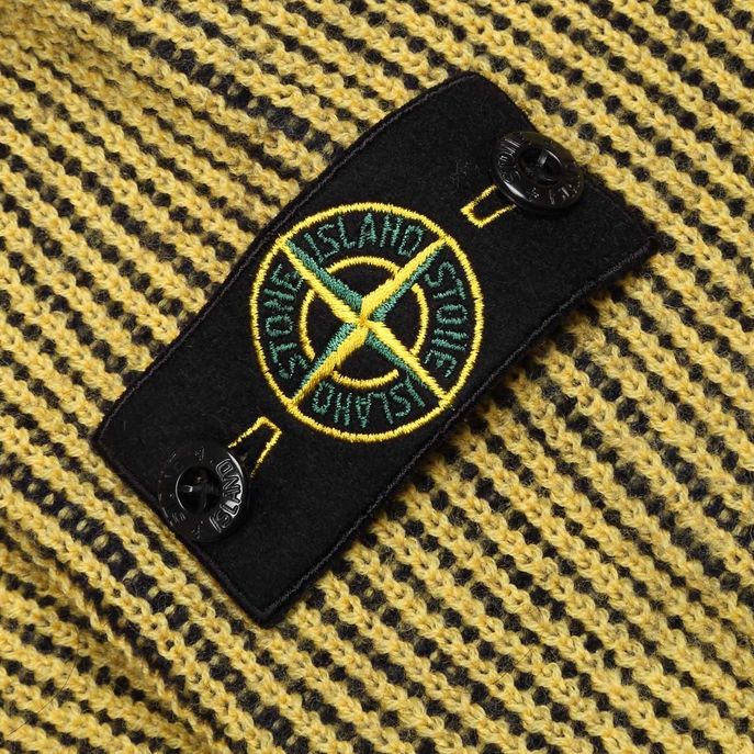 DOUBLE FACE SWEATER IN RIBBED WOOL Kids Blue Yellow