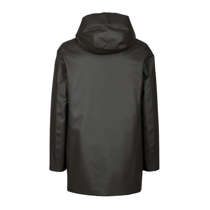 DOUBLE RUBBER HOODED JACKET Man Verde Militare