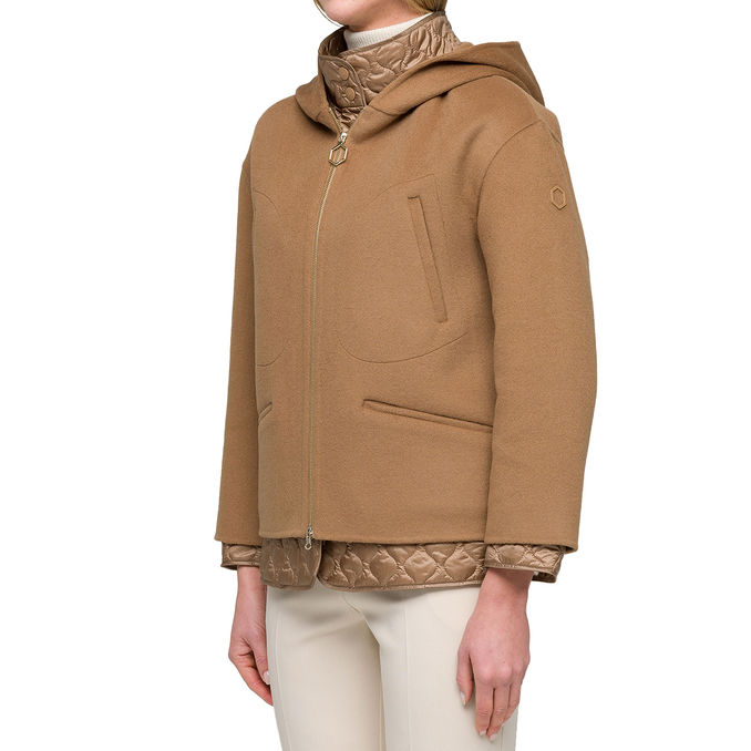 DOUBLE SHORT JACKET WITH HOOD