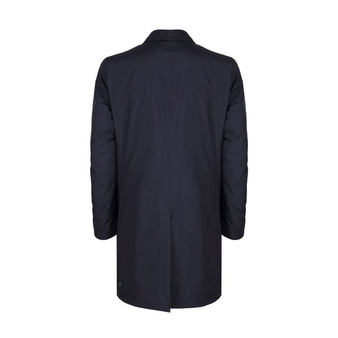 DOWN COAT WITH CLASSIC COLLAR Man Blue