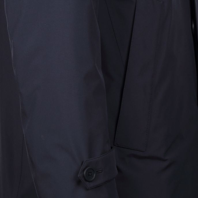 DOWN COAT WITH CLASSIC COLLAR Man Blue