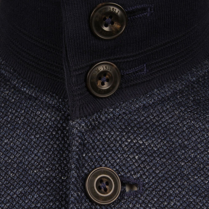 DOWN JACKET BARRACUDA IN JERSEY Man Blue Grey