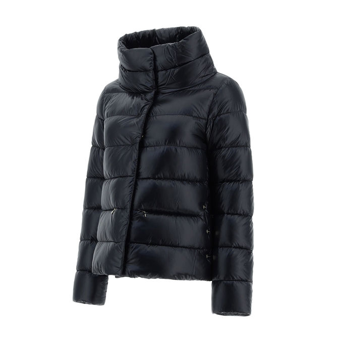 ジャケット HERNO Women Jackets GI000271D11124 9300 BLACK Herno - Hooded Puffer Jacket