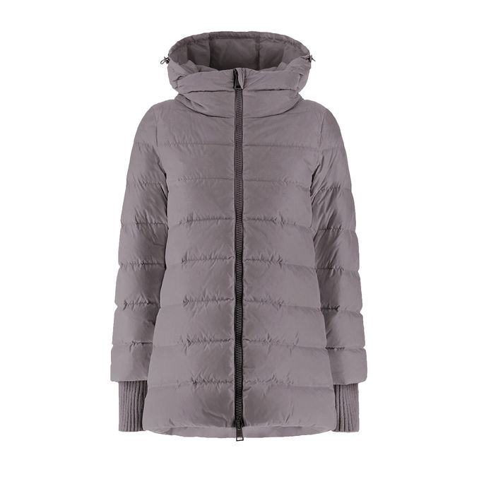 DOWN JACKET IN NYLON CHAMONIX Women Black Metal Grey