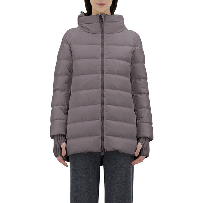 DOWN JACKET IN NYLON CHAMONIX Women Black Metal Grey