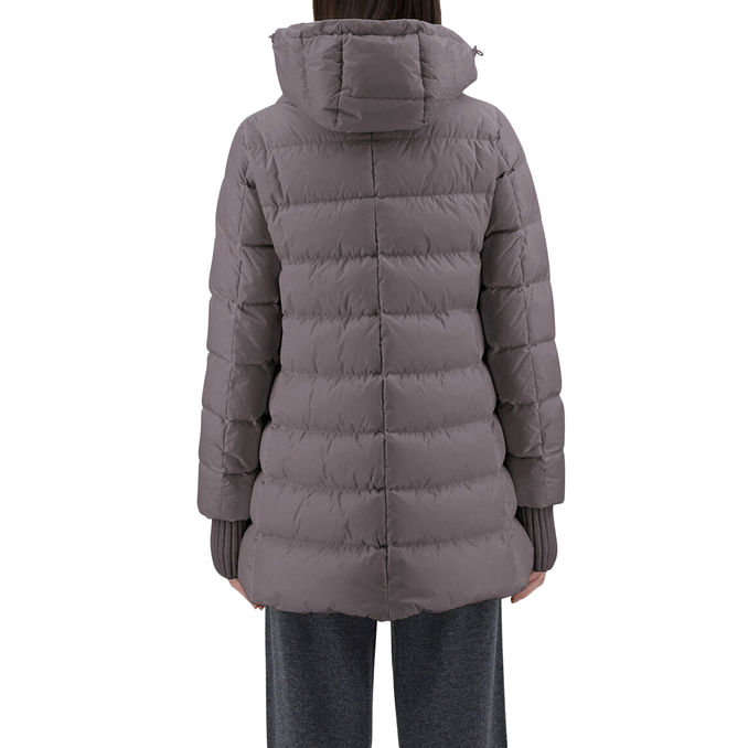 DOWN JACKET IN NYLON CHAMONIX Women Black Metal Grey