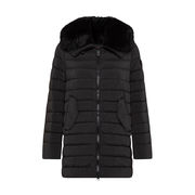 DOWN JACKET ITOKA WITH HOOD AND FUR Woman Black DOWN JACKET ITOKA WITH HOOD AND FUR Woman Black