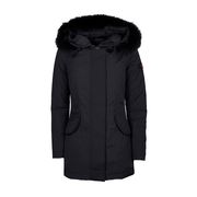 DOWN JACKET MARR MX WITH HOOD AND DETACHABLE FUR Woman Black DOWN JACKET MARR MX WITH HOOD AND DETACHABLE FUR Woman Black